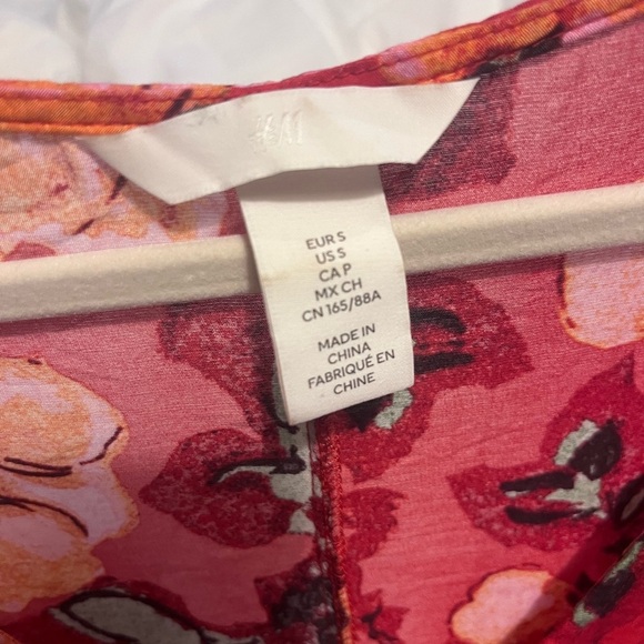 H&M TIE-BELT BALLOON-SLEEVED DRESS Sz SM - Picture 8 of 10